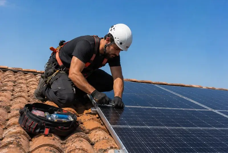 Maintenance et monitoring de panneaux solaires à Saint-André